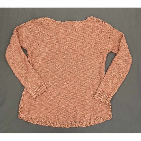 Cloud Chaser Sweater Womens Small Pink Pullover Open Knit Top - Picture 7 of 11
